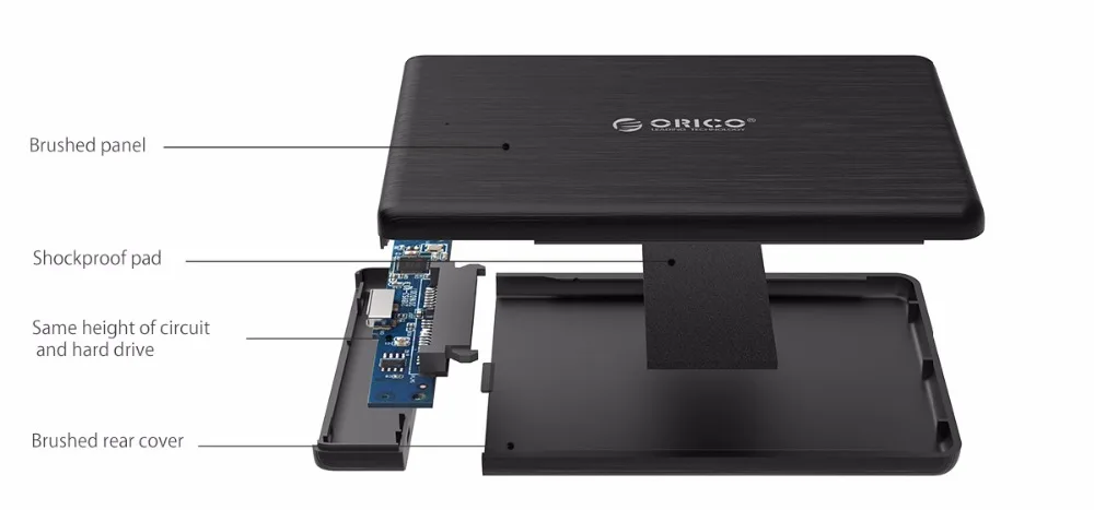 Чехол ORICO 2578U3 2,5 дюйма SSD USB3.0 Micro B внешний жесткий диск Корпус высокоскоростной чехол для 7 мм Поддержка UASP SATA III