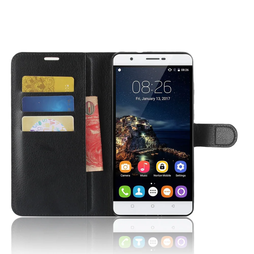 Чехол U16MAX для Oukitel U16 MAX чехол кошелек с отделением карт кожаный защитный откидной