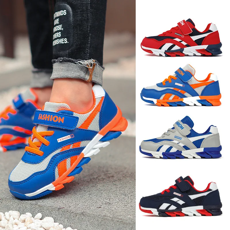 

Kids Breathable Mesh Flats Shoes Boy Summer Children Fashion Casual Shoes Trainers Comfortable Anti-Slip Boots 27 29 30 31 32 40