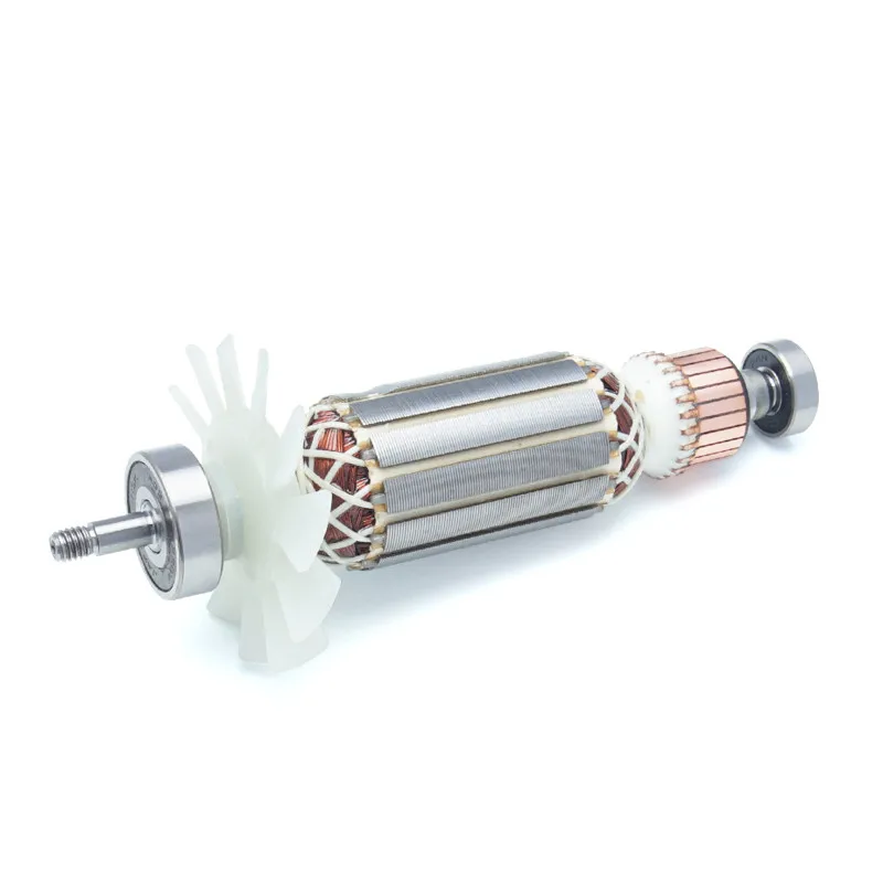 rotor with bearing 220 V/240 V ротор якоря Замена анкерного крепления для Makita M0900B M0910B угловая шлифовальная машина запасные части - Цвет: rotor with bearing