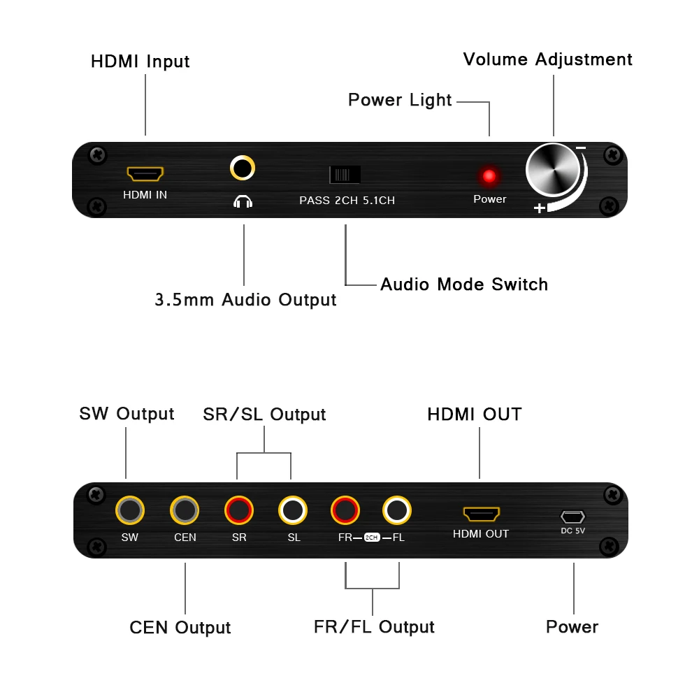 AOEYOO SPDIF 5 1 цифровой аудио декодер HDMI экстрактор 4K 3D конвертер 3 мм выход к для PS4