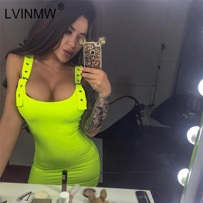 LVINMW сексуальное регулируемое на бретельках черное однотонное платье лето 2019
