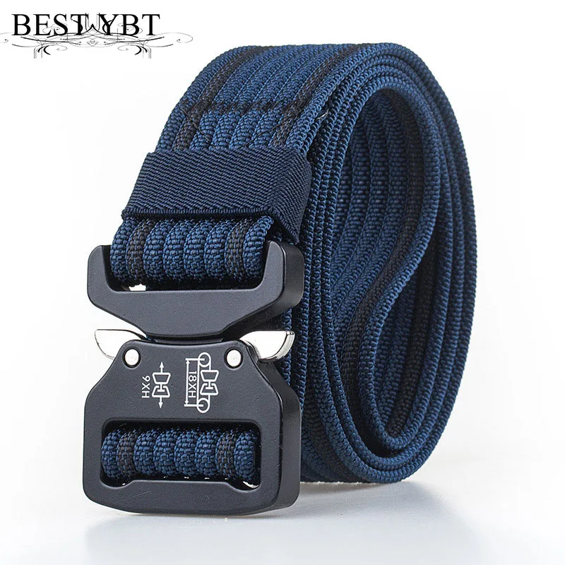 Best YBT Unisex belt new high quality Quick release Alloy Insert buckle Men outdoor casual sport and Women Nylon | Аксессуары для