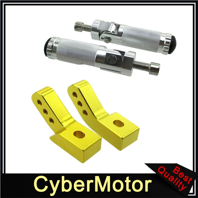 CNC алюминиевая регулируемая подножка упор для ног расширитель кронштейн для трубопровода для питбайк мотоцикл