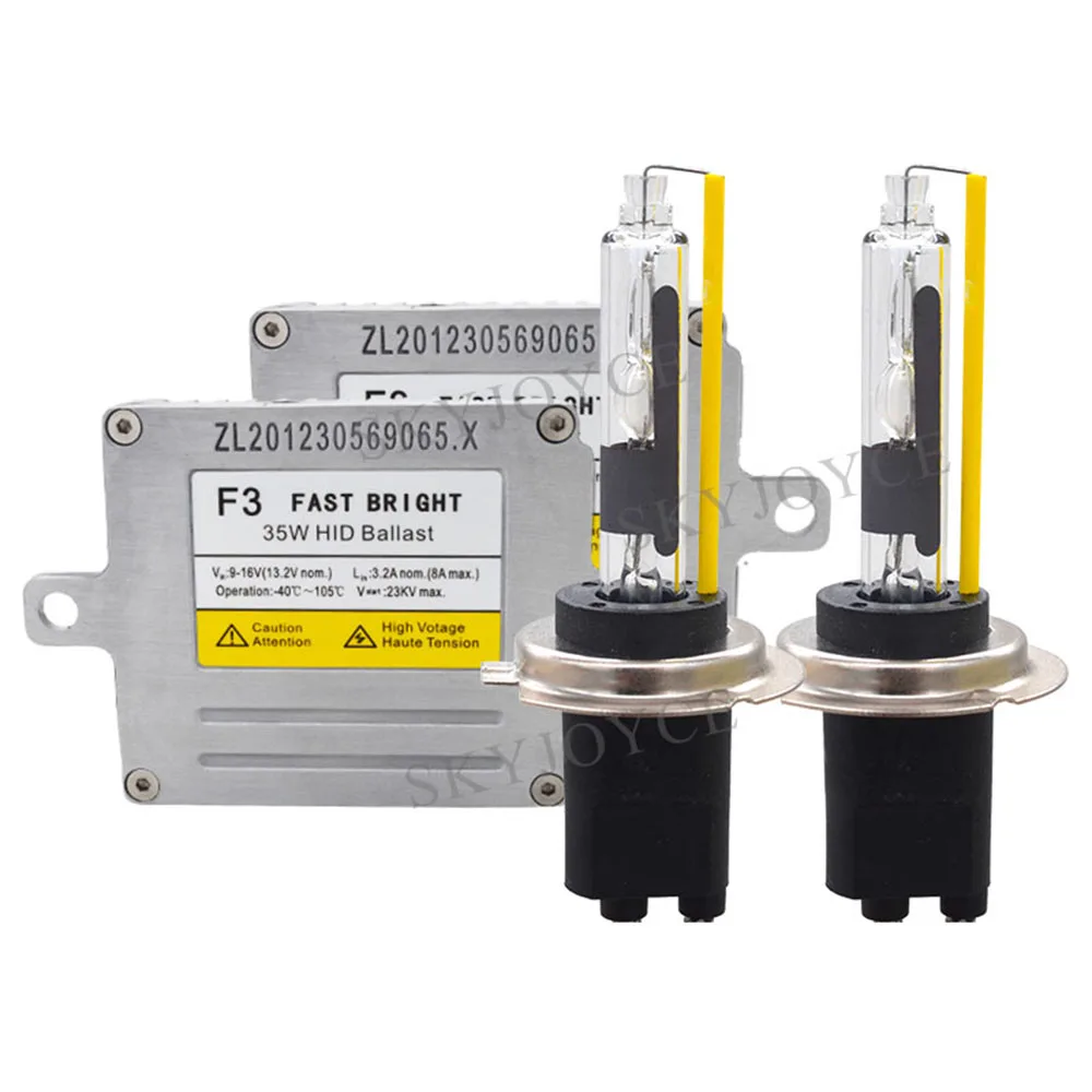 AC 35W DLT HID балласт H7R комплект фар 5500K металлическое основание H7 лампа F3 Балласт