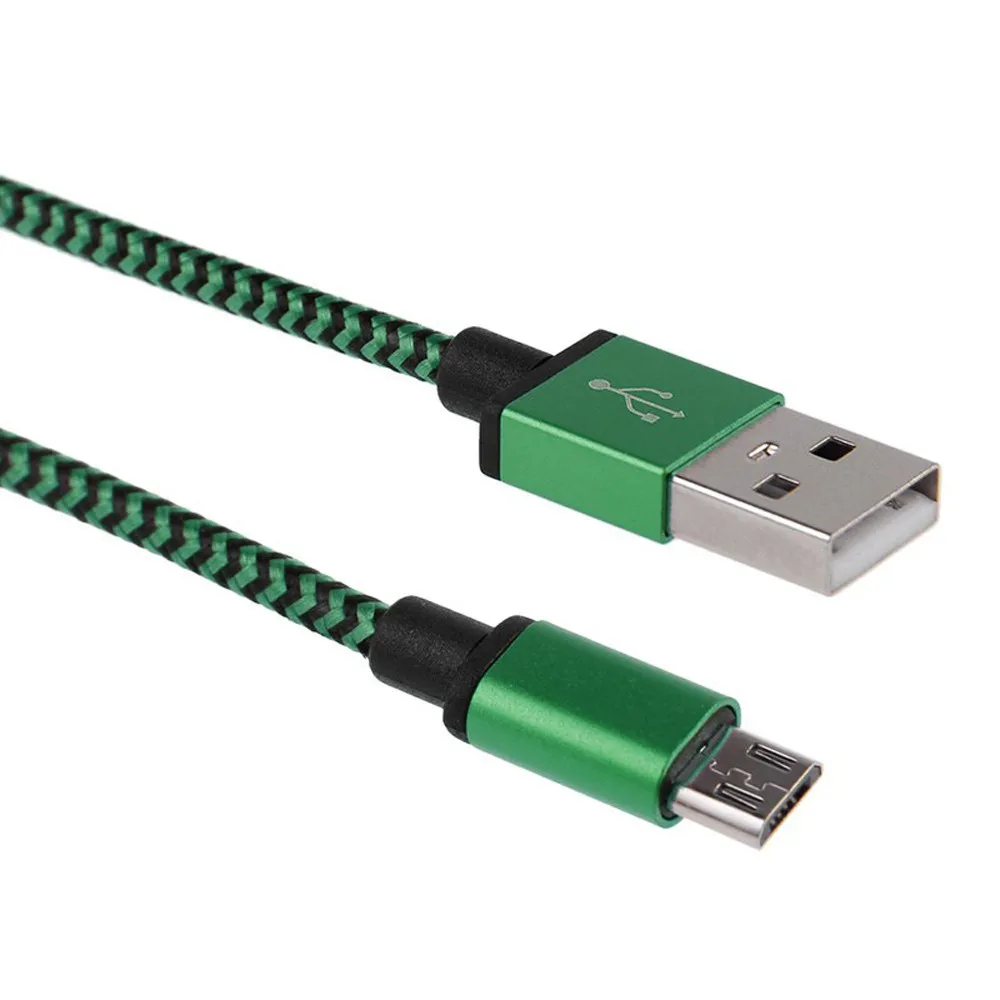 2A Micro USB кабель для зарядного устройства 1 м Плетеный алюминиевый передачи данных