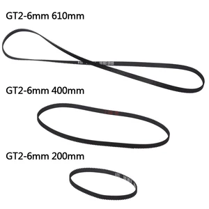 Резиновый Ремень ГРМ GT2 с замкнутой петлей, ширина 2 Гт, ширина 6 мм, Длина 200 мм, 400 мм, 610 мм, синхронный ремень, детали для 3D-принтера
