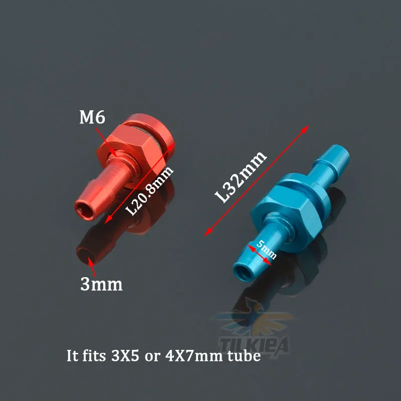 1 шт. синие/Серебристые водяные ниппели хорошего качества L32mm / L20.8mm M6 Thread Rc Boat