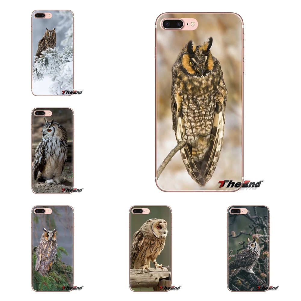 Long Eared Owl Asio otus Transparent Soft Cases Covers For Samsung Galaxy A3 A5 A7 A9 A8 Star A6 Plus 2018 2015 2016 2017 |