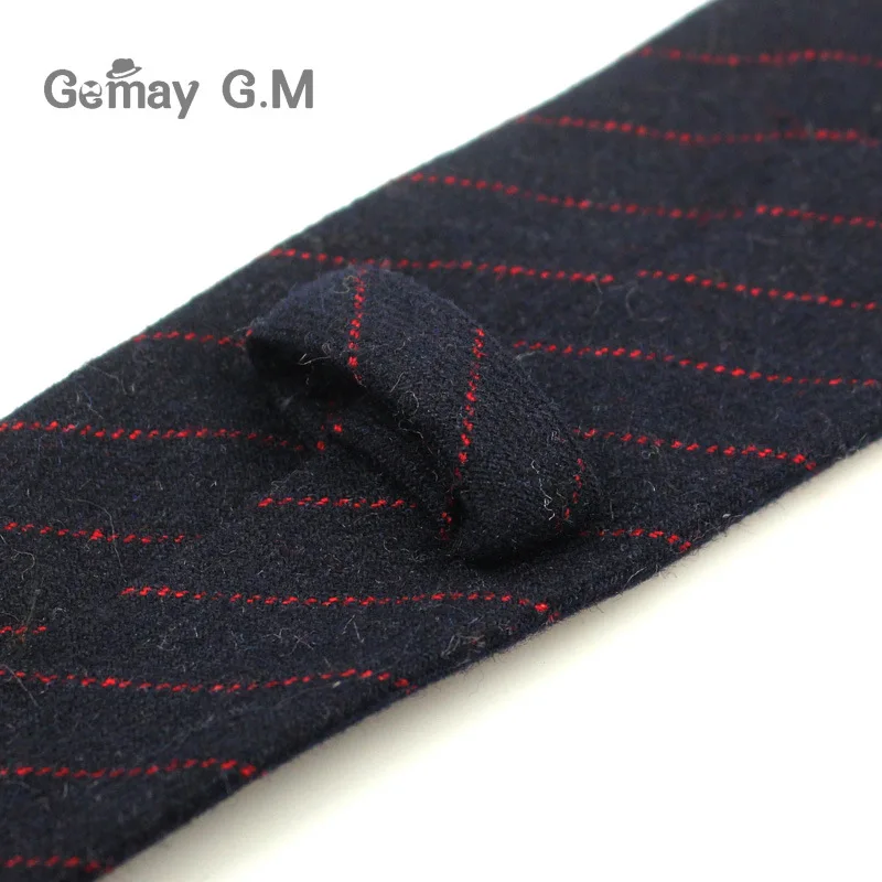 Fashion Wool Ties For Men Skinny Solid Casual Neckties Corbata Slim Striped Necktie for Wedding Gift Suit Cravat Accessories