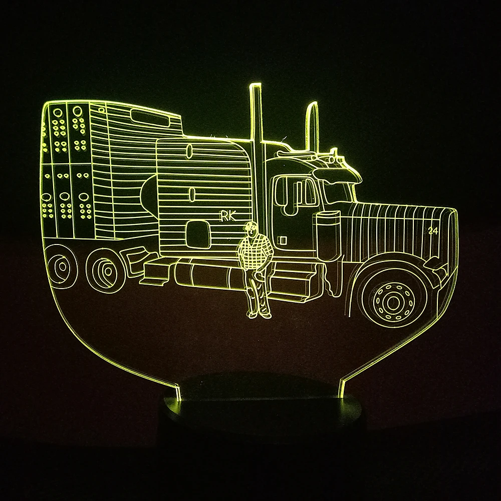 Автомобильный 3D иллюзия светодиодный трактор светильник USB/ AA батарея питание