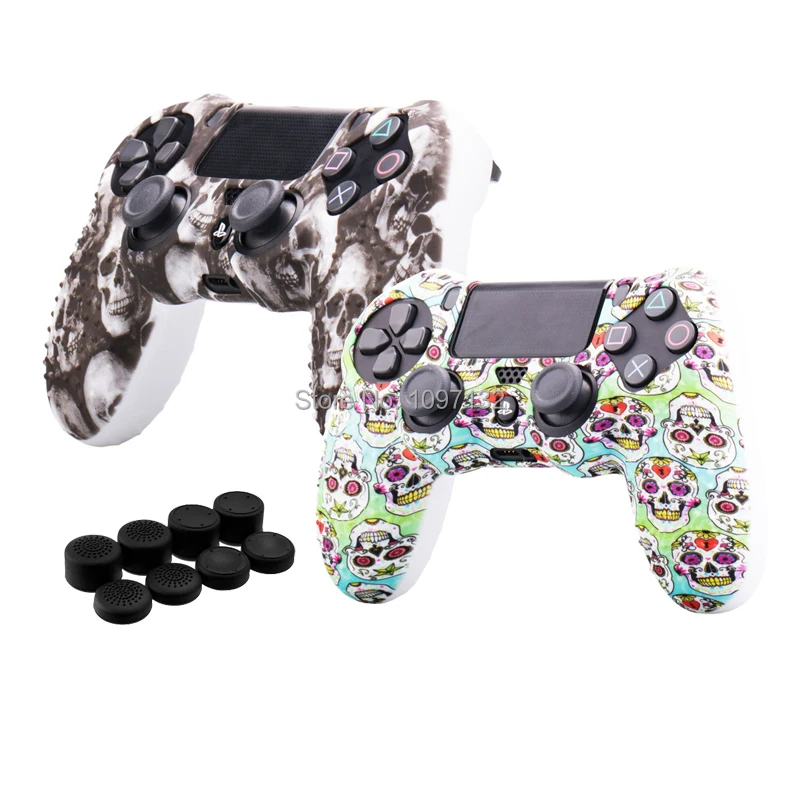 10 в 1 для Sony Dualshock PS4 DS4 Slim Pro контроллер силиконовый чехол Защитная кожа + колпачки