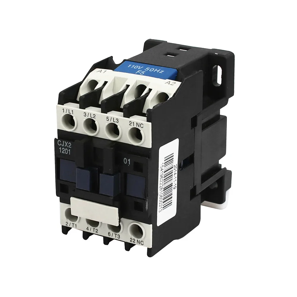 CJX2-1201 12A 3 P+ NC Магнитный Ac Электрический 3-полюсный контактор для блока 3 фазы 380 В 220 В 110 в 36 в 24 В нормально закрытый контактор