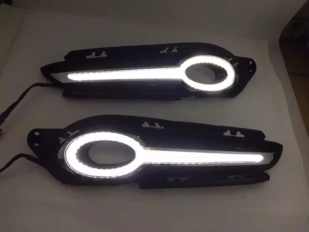 Lampever 2 шт. Автомобильный светодиодный DRL дневные ходовые огни противотуманная фара сигнал поворота и затемнение стиль для Honda HR-V HRV vezel