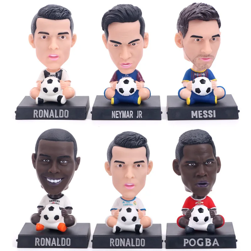 

Q version football star lineup car phone holder pendulum cute doll shaking head pen car dashboard decoration