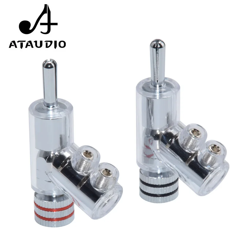 4 шт. ATAUDIO высокая производительность родиевое покрытие Банан вилка HiFi пистолет