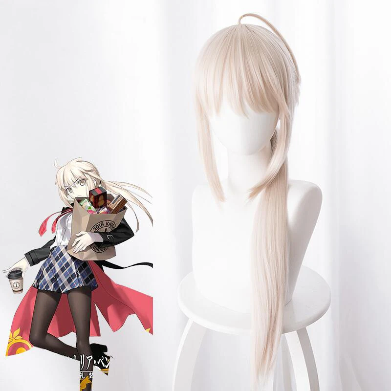 Arturia Pendragon косплей парик Fate stay night Grand Order Saber Alter длинные прямые синтетические