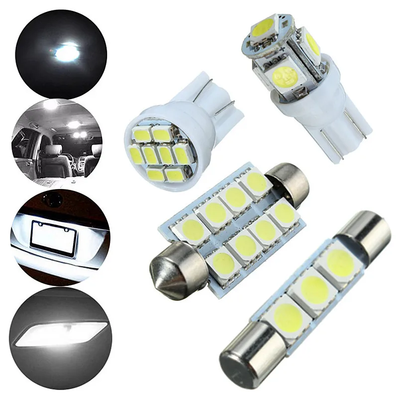 15 шт. T10 5/8SMD гирлянда 31/42 мм светодиодный Автомобильная сигнальная лампа светильник Подсветка салона Лампы для чтения Комплект для Chevy Silverado автомобиля
