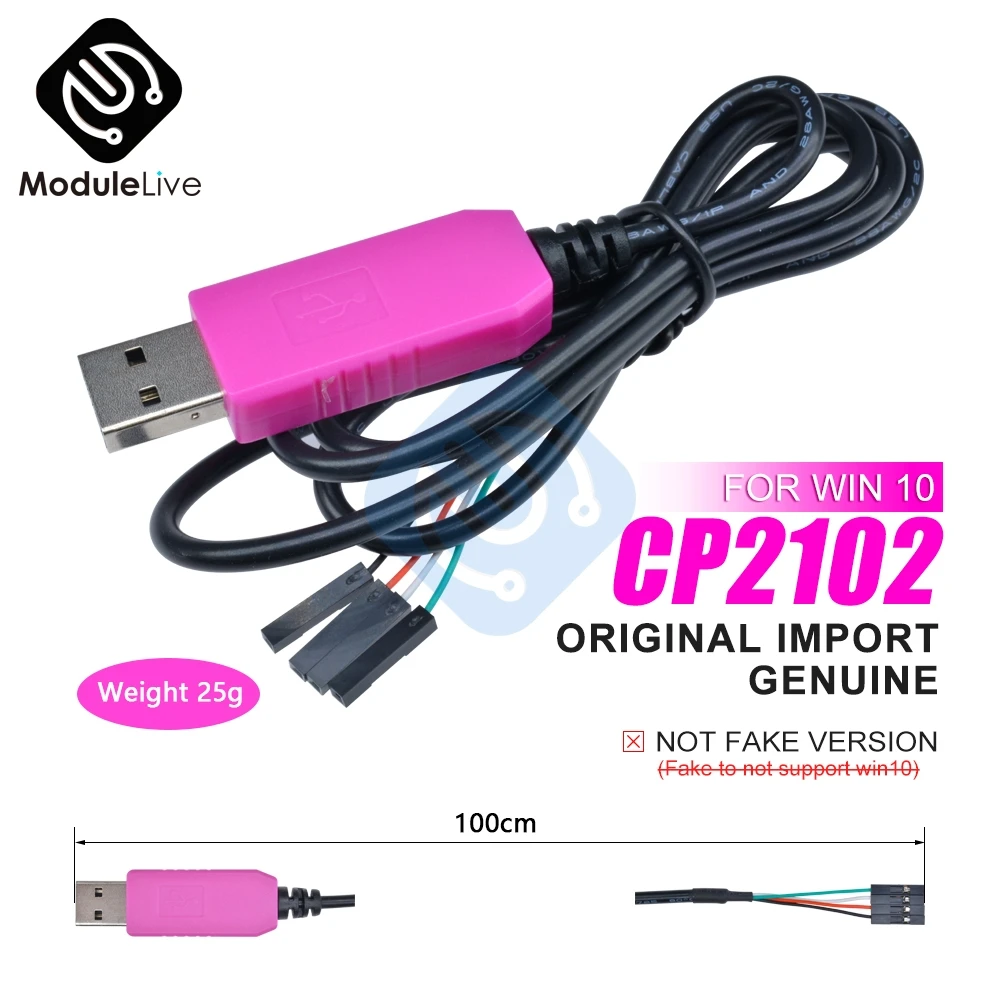 Оригинальный 1 м CP2102 USB к UART TTL кабель модуль последовательный адаптер загрузки