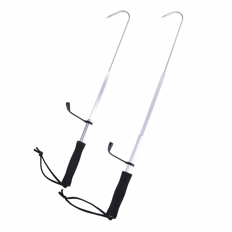 1pcs Stainless Steel Flexible Fishing Gaff Grip Holder Hook Shape Spear Crank Sea Gripper Control Tackle tool | Спорт и развлечения