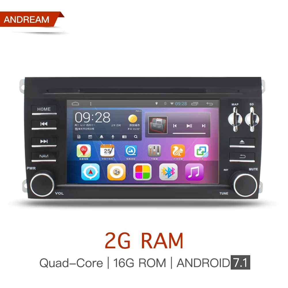 Android 7.1.1 два Din 7 дюймов Автомобильный dvd плеер для Porsche/Cayenne 2003 2010 CANBUS rom 2G wifi gps