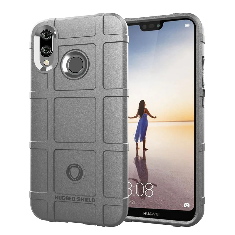 360 градусов полный корпус защитный чехол для huawei P20 Lite Мягкий ТПУ толстый твердый Броня Тактический защитный чехол