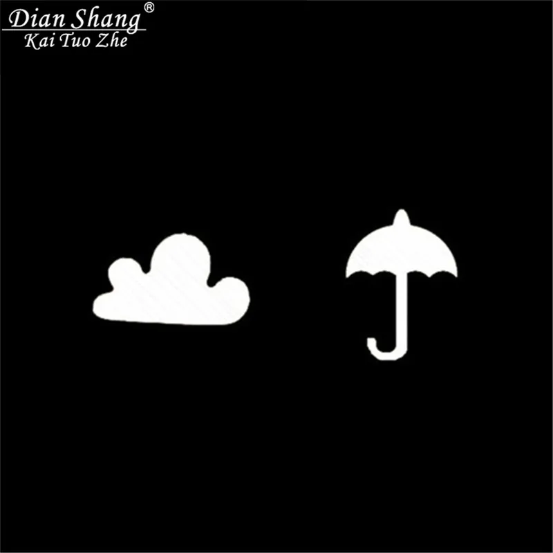 Женские серьги гвоздики в виде облака и зонтика ювелирные изделия для дождливого
