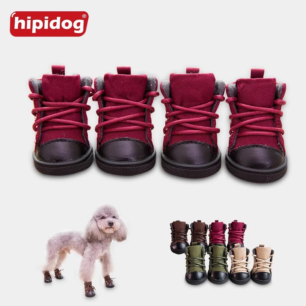 Hipidog зима осень кошка собака обувь освобождение Нескользящие мягкие парусиновые