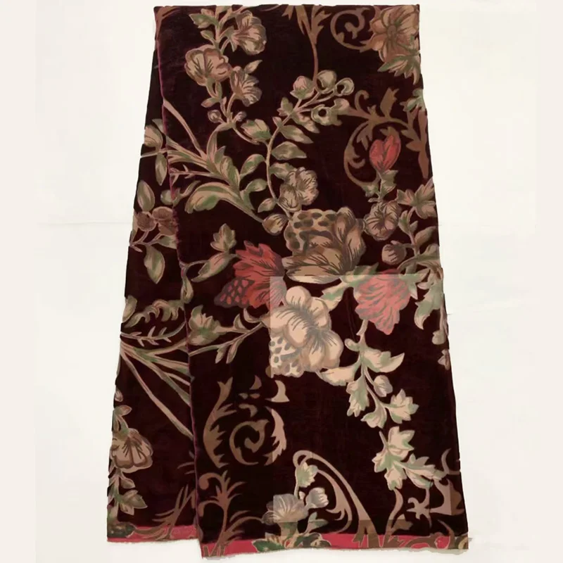 (5 ярдов/шт) Красивая партия африканская Кружева Высококачественная бархатная