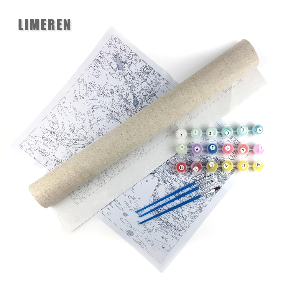 Набор для рисования по номерам на холсте без рамки - купить выгодной цене |