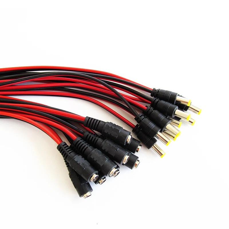 Чистая медь ядро линия питания постоянного тока камеры наблюдения разъем Черный