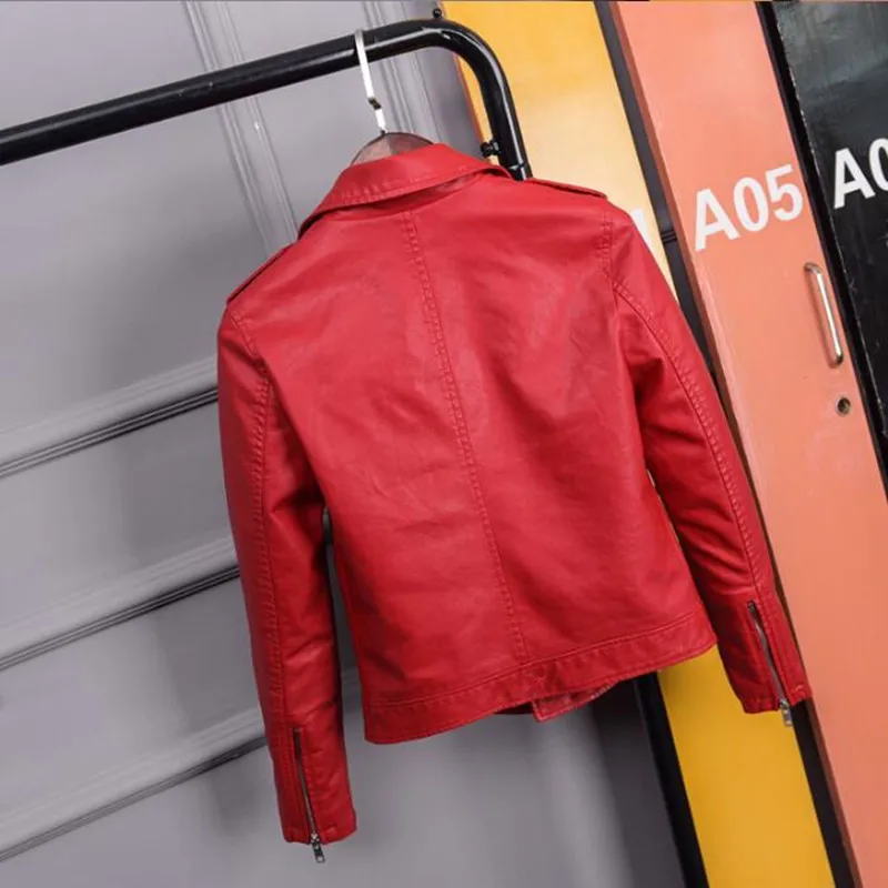ZXRYXGS Women Spring Autumn PU Leather Jacket Casual Slim Soft Moto Biker Faux Fashion Clothing | Женская одежда