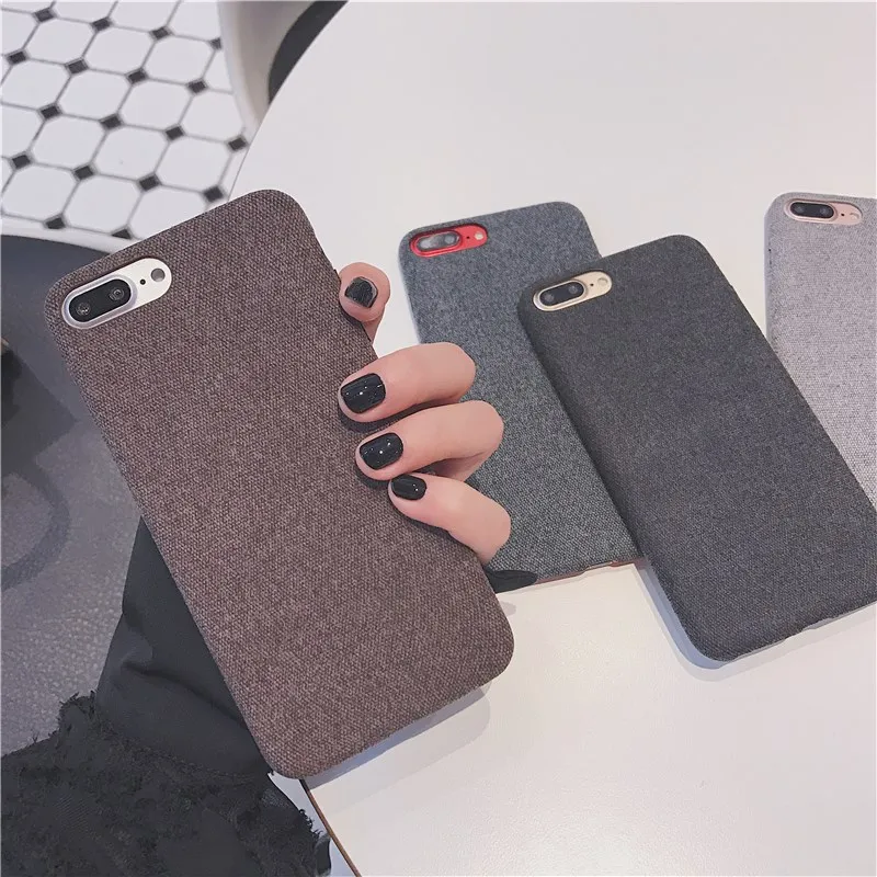 Cyato грубая ткань шаблон чехол для iPhone 8 мягкий TPU 7 plus ультра-тонкий корпус X capa |