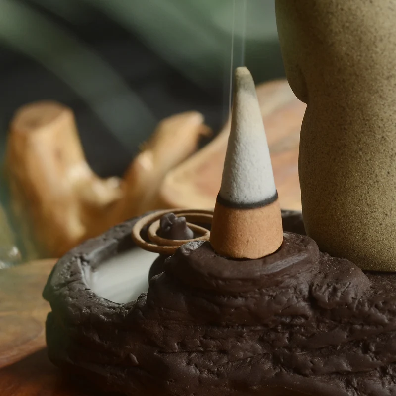 Конус для благовоний с керамической подвеской из исинской глины 20 шт.|incense burner|coil
