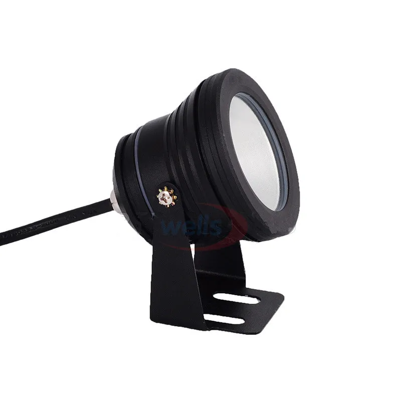 Black Flat lens 10 Вт светодиодный наружный светильник RGB/белый/теплый белый Подводный Светодиодный точечный светильник меняющий цвет IP67 прожектор светильник для сада светильник - Испускаемый цвет: Black Flat lens