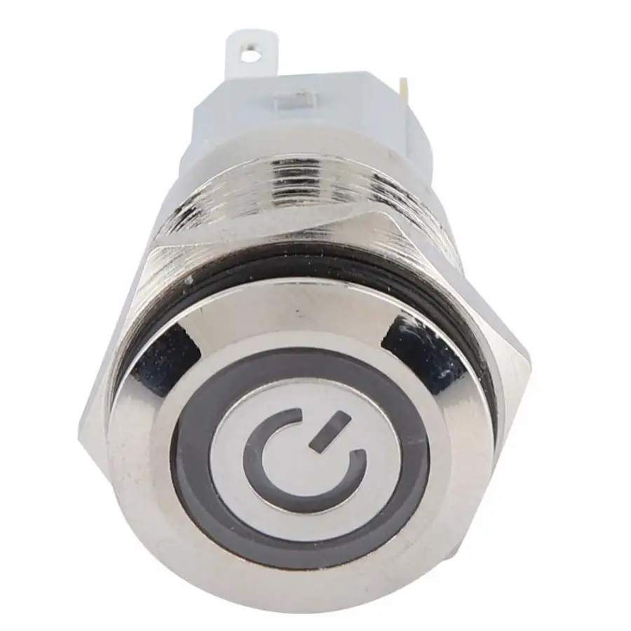 40 шт. 16 мм самоблокирующийся металлический кнопочный переключатель плоская