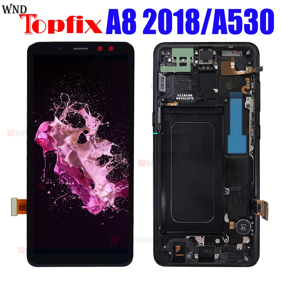 ЖК дисплей 5 6 дюйма для Samsung Galaxy A8 2018 сенсорный экран дигитайзер A530F/N /DS сборка