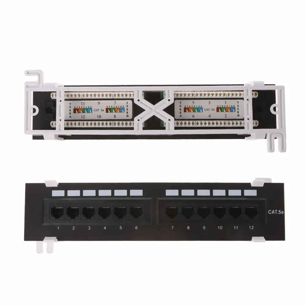 Патч-панель CAT5 CAT5E с 12 портами сетевое настенное крепление RJ45 кронштейн для