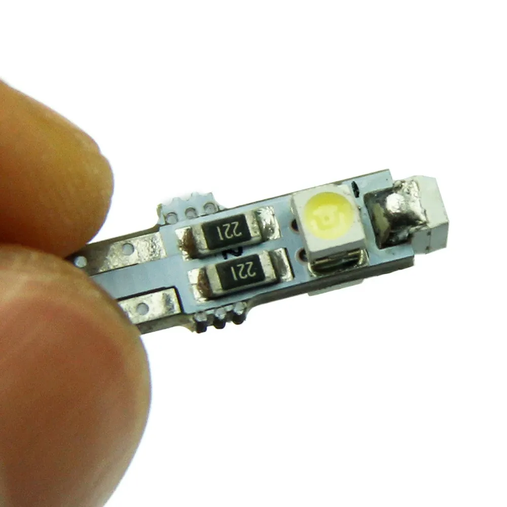 10 шт. T5 светодиодный авто 3 smd 3528 Клин светильник лампа приборная панель