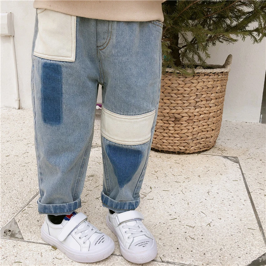 2019 Baby Boy Jeans Pants Girls Spring Casual Trousers Elastic Waist Clothing Toddler Fashion | Детская одежда и обувь