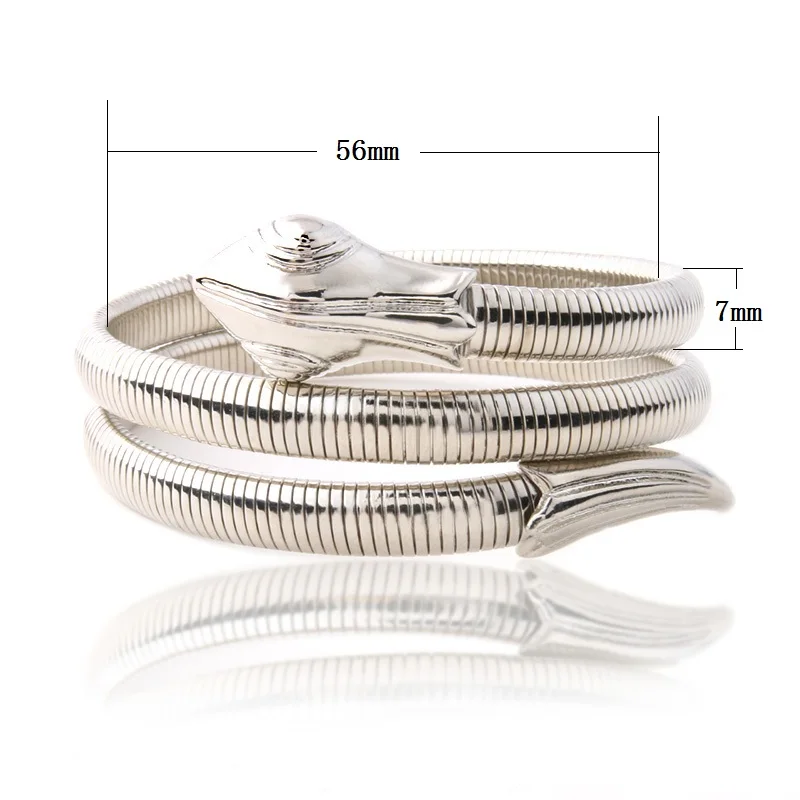 NeeFuWoFu snake Bracelets Copper spring bracelet Bangles Woman Gradient Manual for National Charm Jewelry Gift | Украшения и
