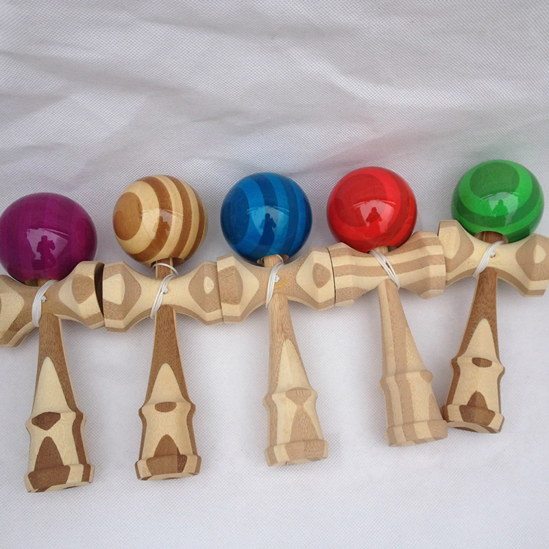 Профессиональные бамбуковые ПУ краски деревянные Kendama шары умелые Джамбо на
