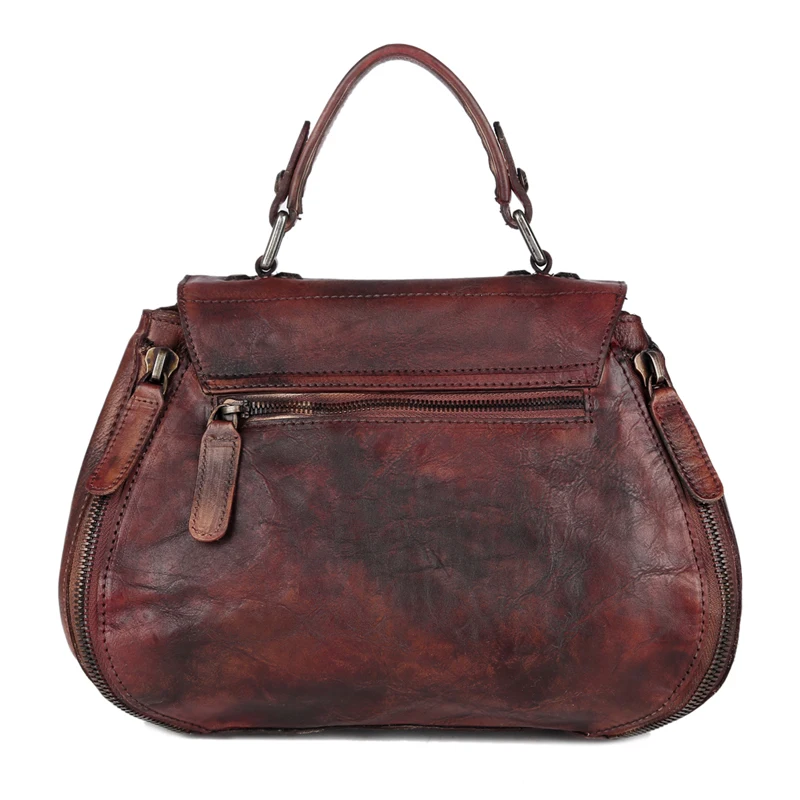 MANJH women genuine leather shoulder bag crossbody brown leather hand bag fashionable luxurious accessories