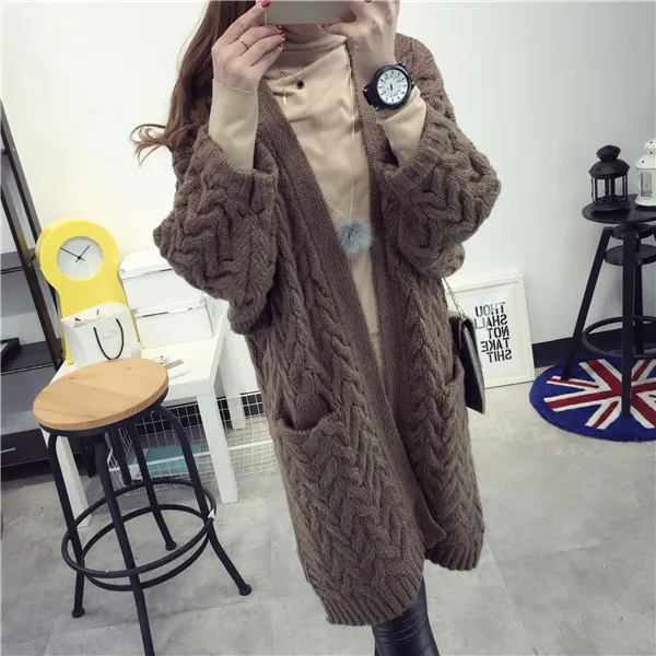 

2021 Women Cardigans Of The Big Sizes V- Neck Lady Sweater Long Sleeve Casual Loose Knitted Tops