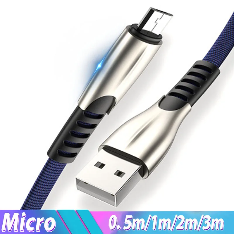 Зарядный кабель Micro Usb Для Huawei Samsung Galaxy J7 J5 J3 Realme 5i 2 м 2/3 метра | Мобильные телефоны и