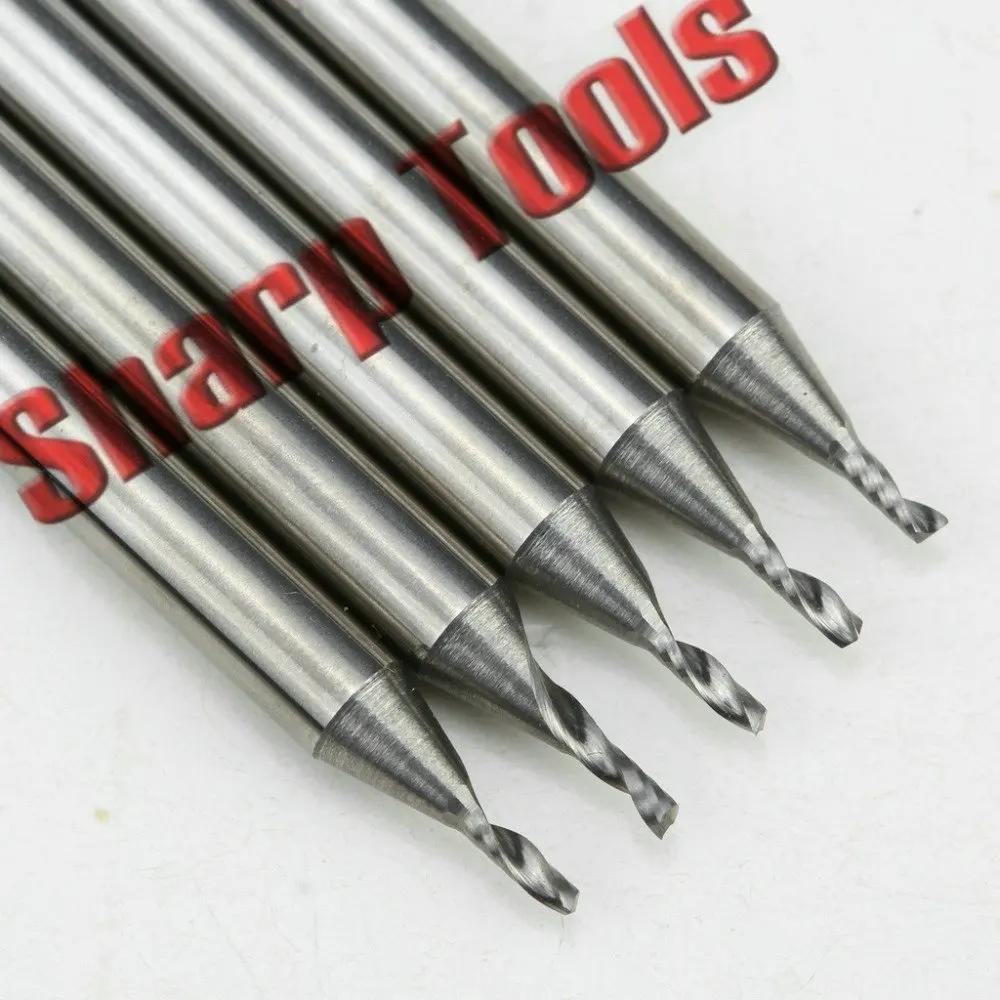 1 шт. 1/8 &quotCed 0 8-2 5 мм Одиночная флейта Endmill твердосплавная гравировальная фреза CNC