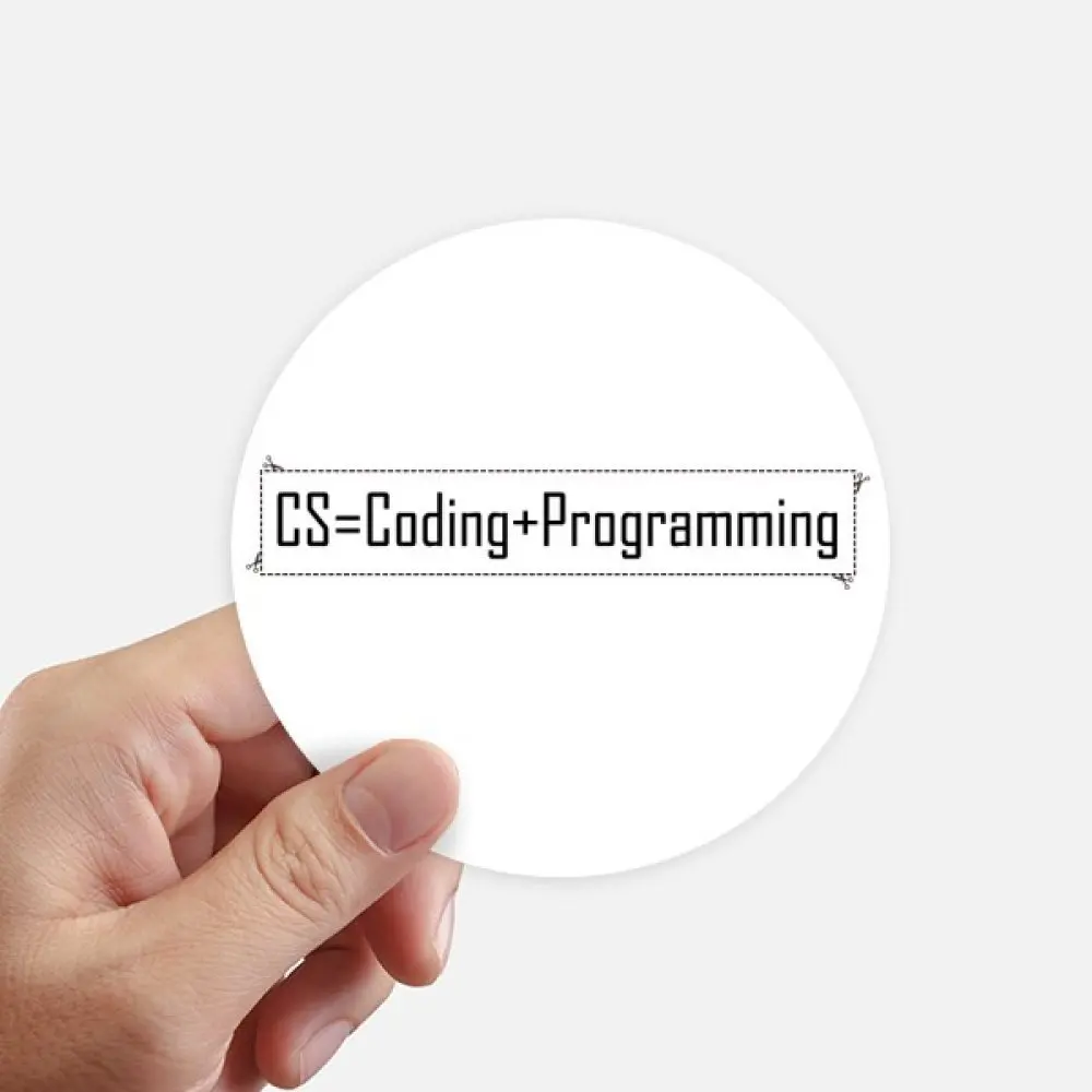 DIYthinker CS Contains Coding And Programming Round Stickers 10cm Wall Suitcase Laptop Motobike Decal 8pcs | Дом и сад