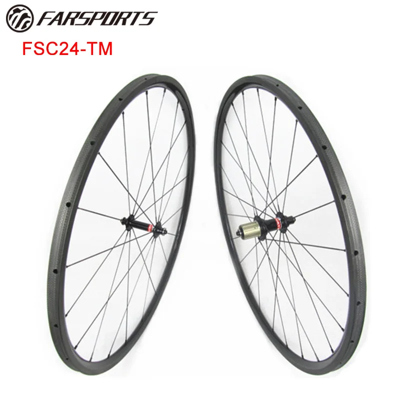 

Cheap Price & Good Quality , Farsports carbon wheels for road riding & racing , 24mm x 20.5mm tubular , basalt braking surface