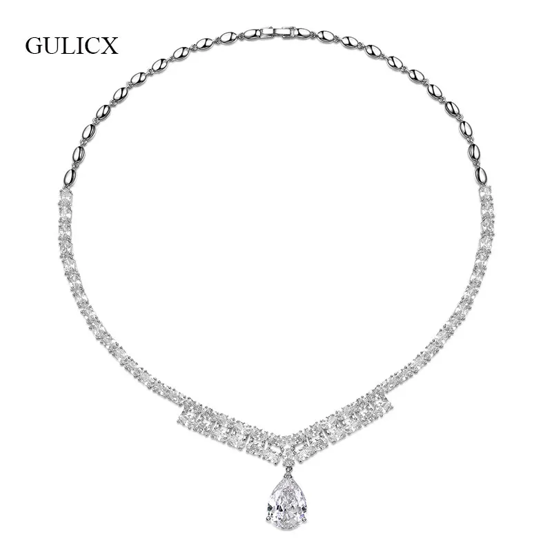 GULICX роскошные ожерелья с подвеской в виде бесконечности для женщин