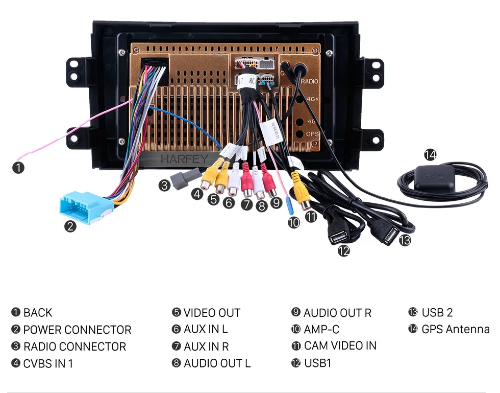 Harfey Android 8,1 HD сенсорный экран для Suzuki SX4 2006-2012 с радио OBD2 3g wifi Bluetooth Автомобильный мультимедийный плеер AUX SWC